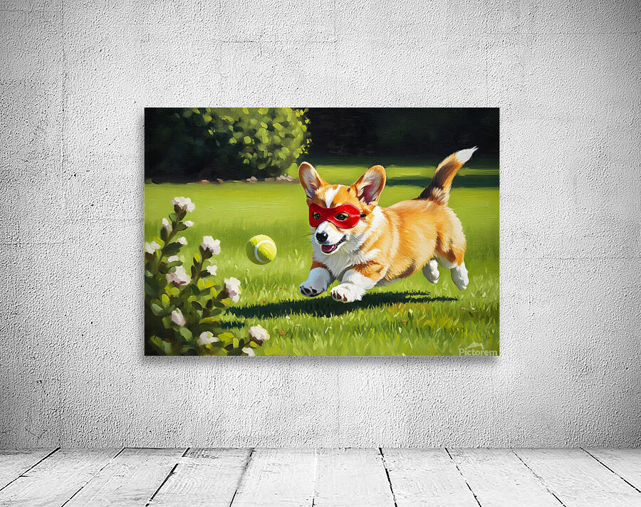 Sleepy Super Corgi Rests After Hero Adventures Wall Preview