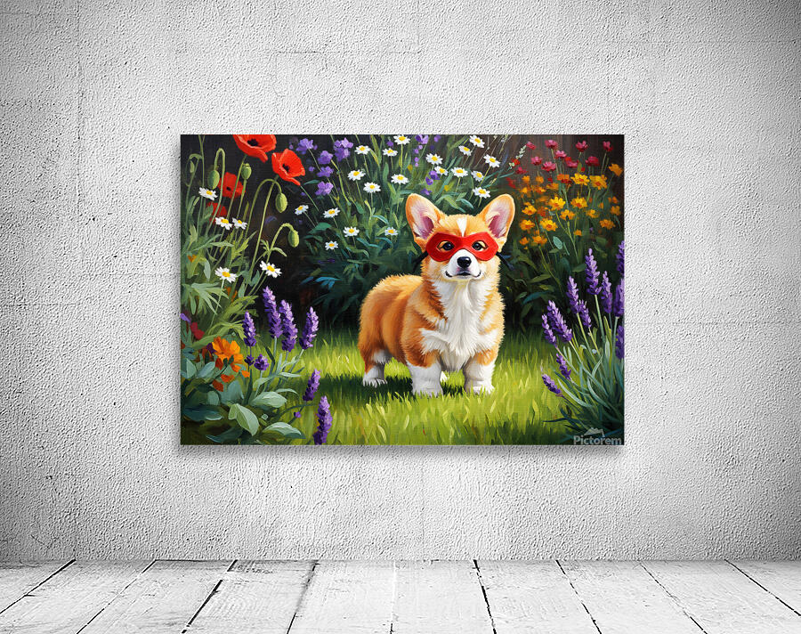 Corgi Puppy Discovers Superhero Mask In Bedroom Wall Preview