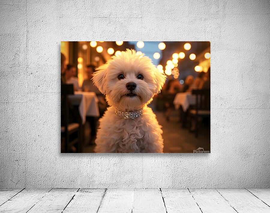 Bichon Frise Puppy Rests After Fun Evening Wall Preview