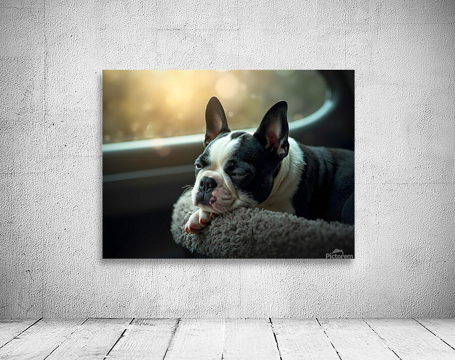 Boston Terrier Puppy Sees Sunshine After The Rain Wall Preview