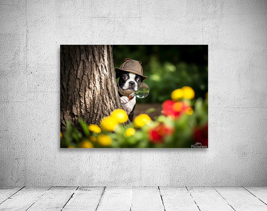 Detective Puppy Solves Case And Finds New Garden Friend Wall Preview