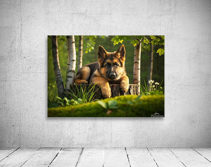 Curious Puppy King Spots Something Interesting Wall Preview