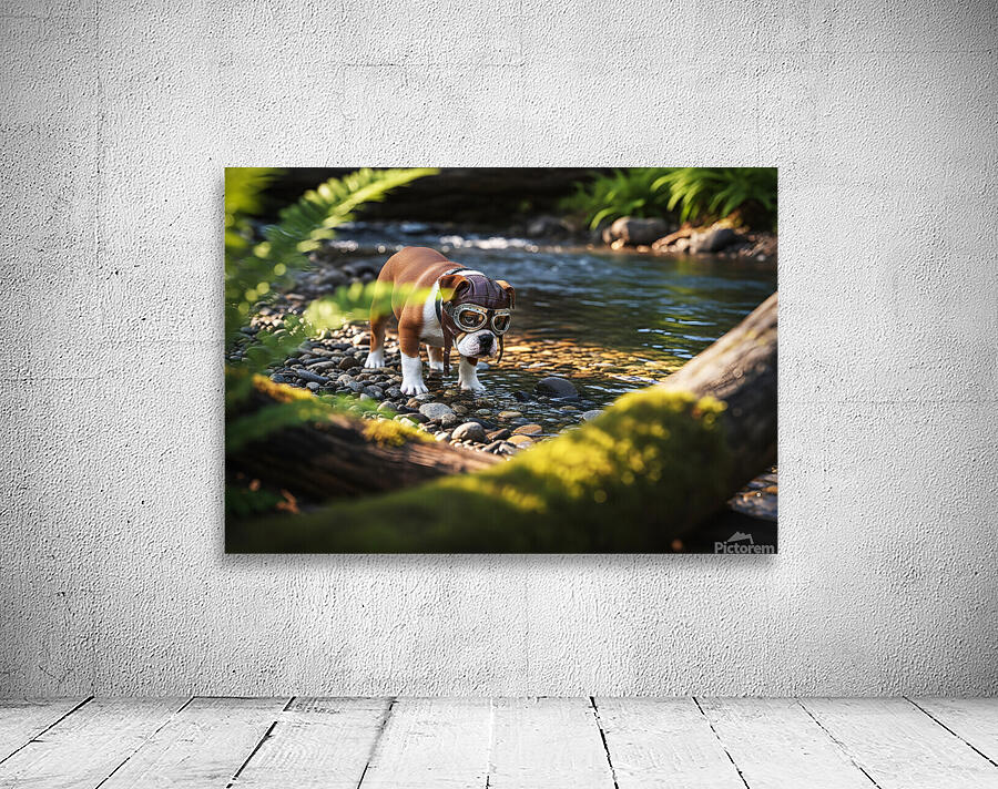 Bulldog Puppy Resting After Big Adventure Wall Preview