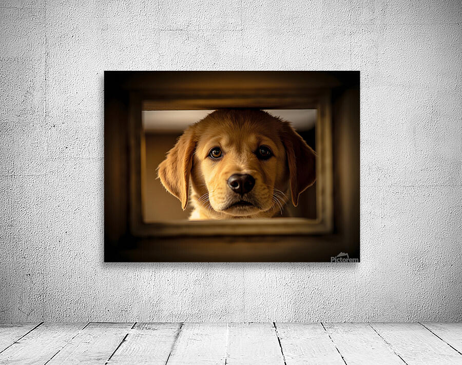 Puppy Waits For Visitors To Arrive Wall Preview