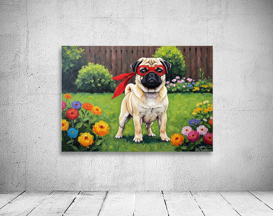 Pug Puppy Discovers His Superhero Mask Wall Preview