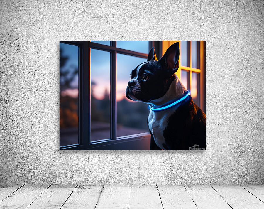 Boston Terrier Puppy Gets Special Collar Wall Preview