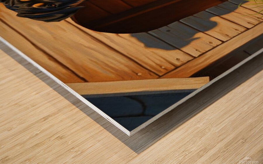 Confident Cane Corso Puppy Guards His Territory Wood print