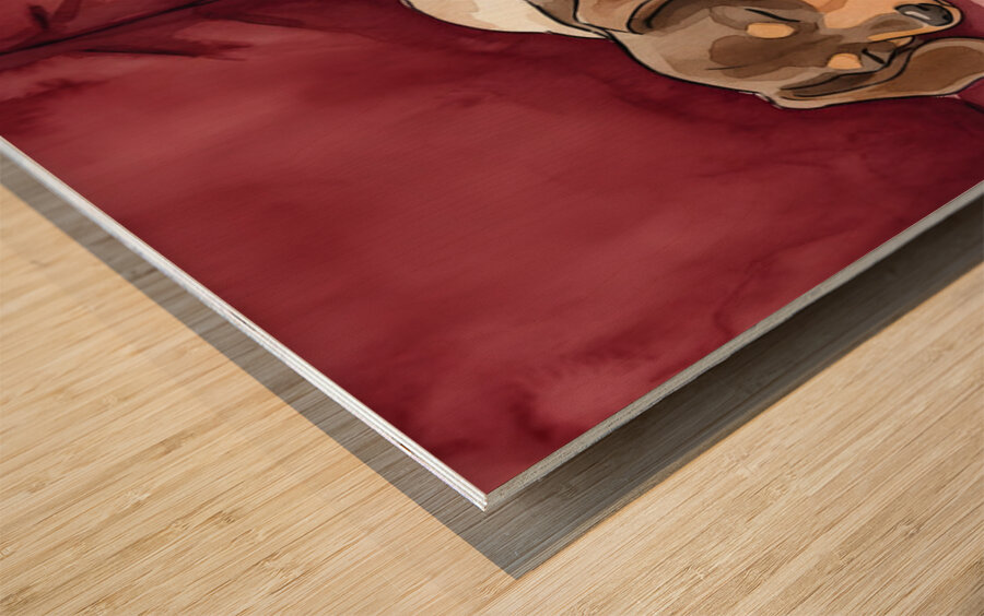 Dachshund Puppy Naps With New Friends Wood print