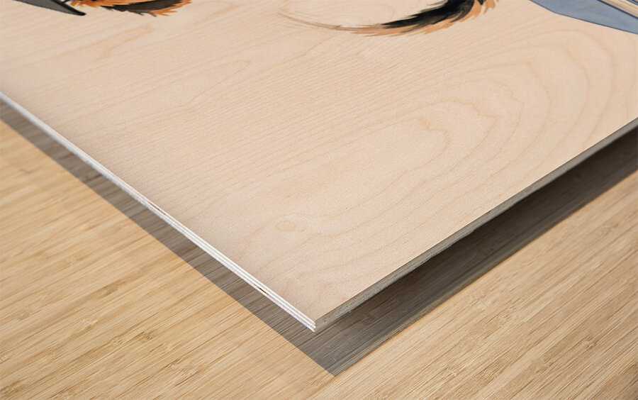 Yorkshire Terrier Puppys First Day Of School Impression sur bois