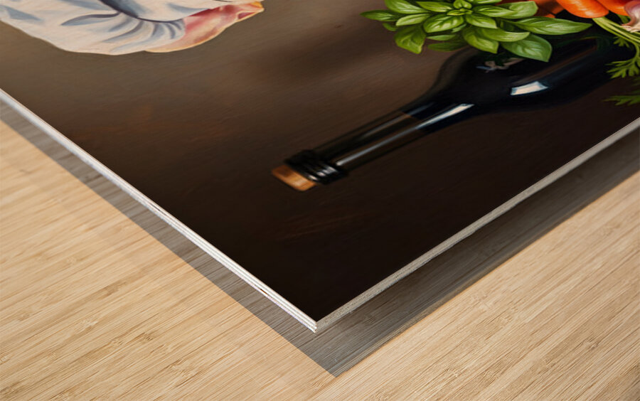 French Bulldog Puppy Chef Ready To Cook Impression sur bois