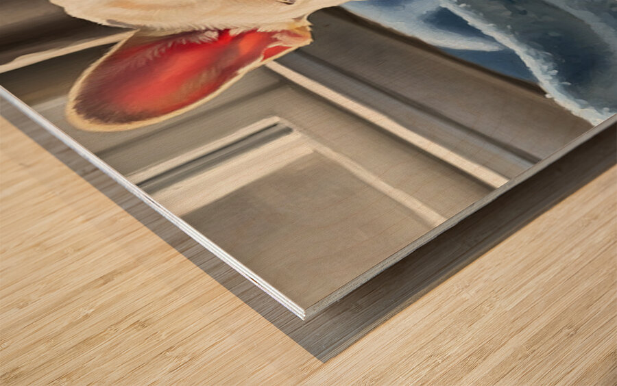 Sleepy French Bulldog Puppy Begins To Yawn Impression sur bois