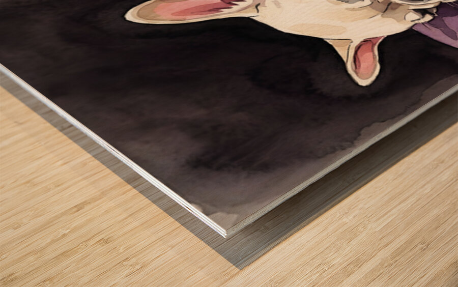 French Bulldog Puppy Sleeps Peacefully Through Night Impression sur bois