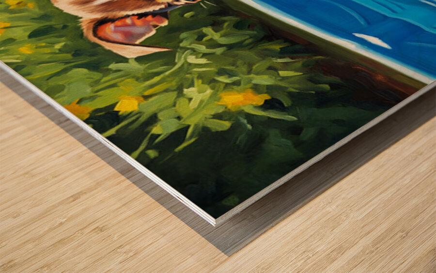 Chihuahua Puppy Discovers The Pool Impression sur bois