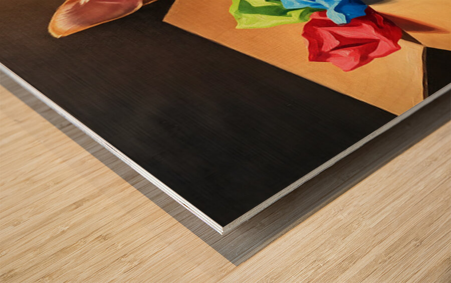 Chihuahua Puppy Naps After Christmas Present Adventure Wood print