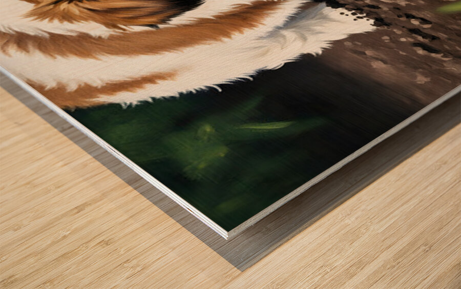 Shih Tzu Puppy Ready To Help In The Garden Impression sur bois