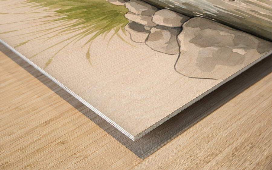 Adventurous German Shorthaired Pointer Puppy Rests After Day Of Exploring Wood print