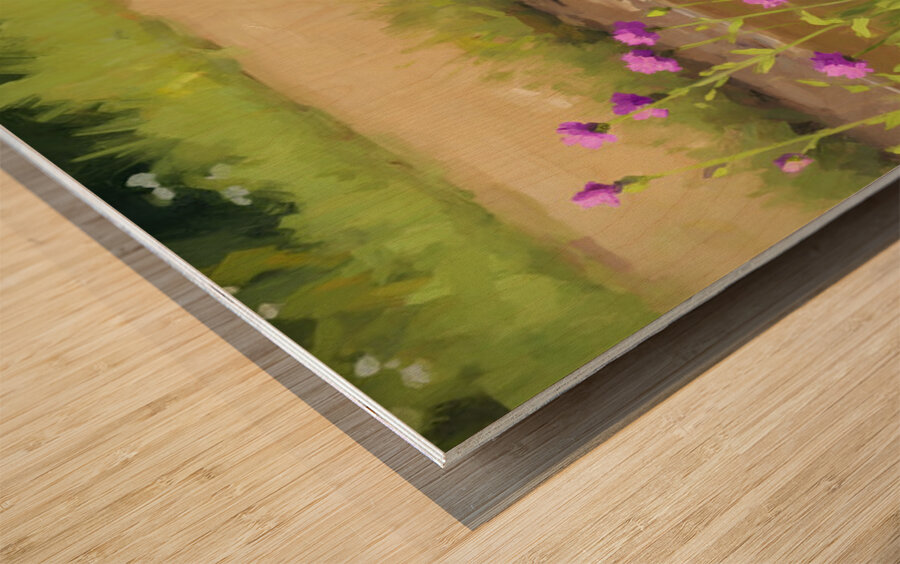 German Shorthaired Pointer Puppy Discovers Muddy Puddle Wood print