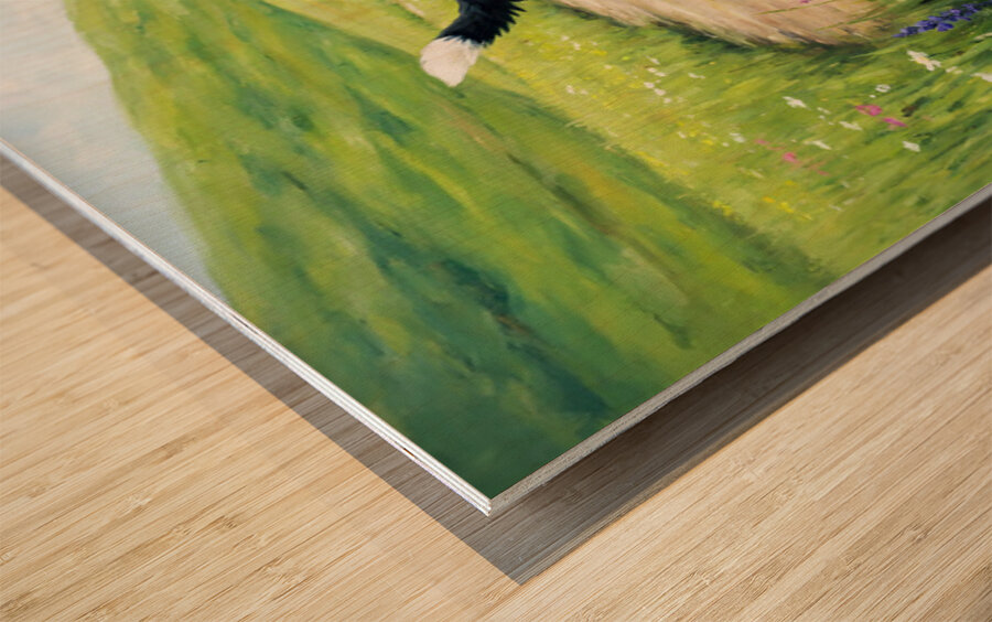 Border Collie Puppy Ready For Adventure Wood print