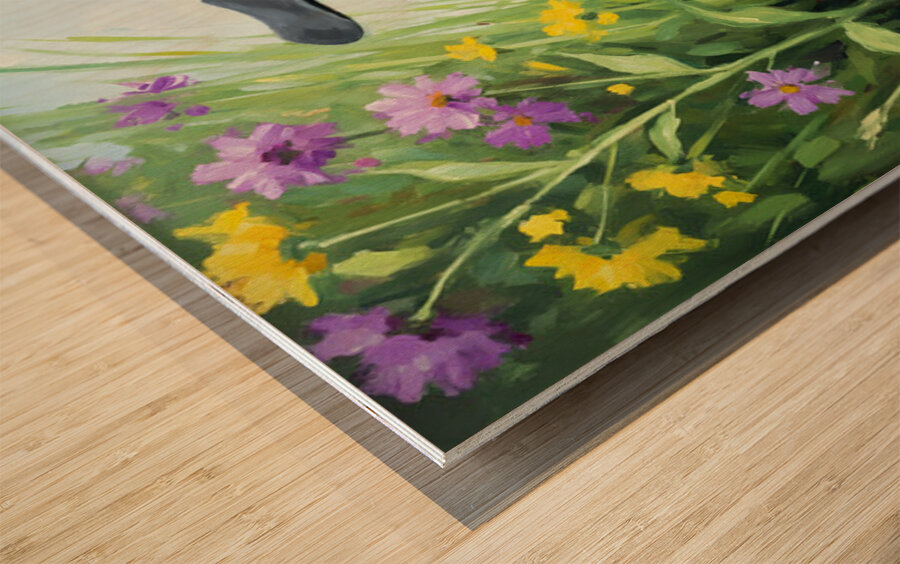 Cane Corso Puppys First Big Jump Impression sur bois