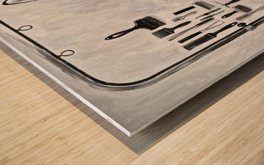 Siberian Husky Puppys First Trip To The Groomer Wood print