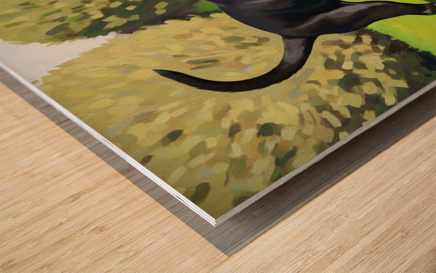 Tired Cane Corso Puppy Says Goodbye Wood print