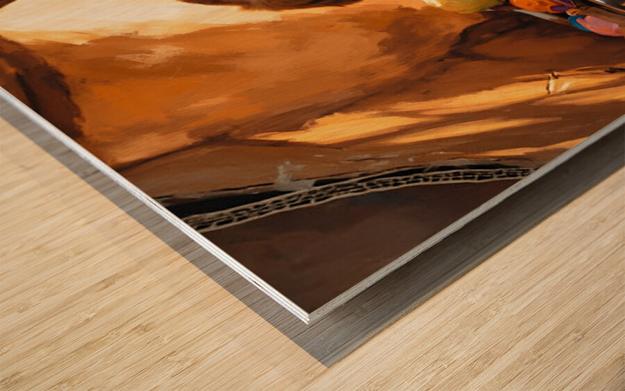 Beagle Puppy Discovers Perfect Hiding Spot Wood print