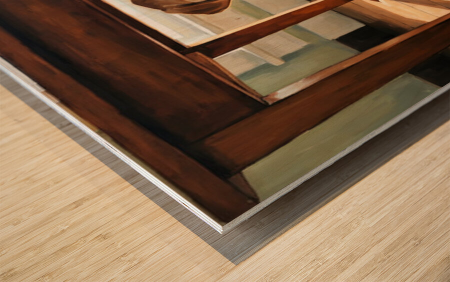 Brave Labrador Puppy Emerges After Storm Passes Wood print