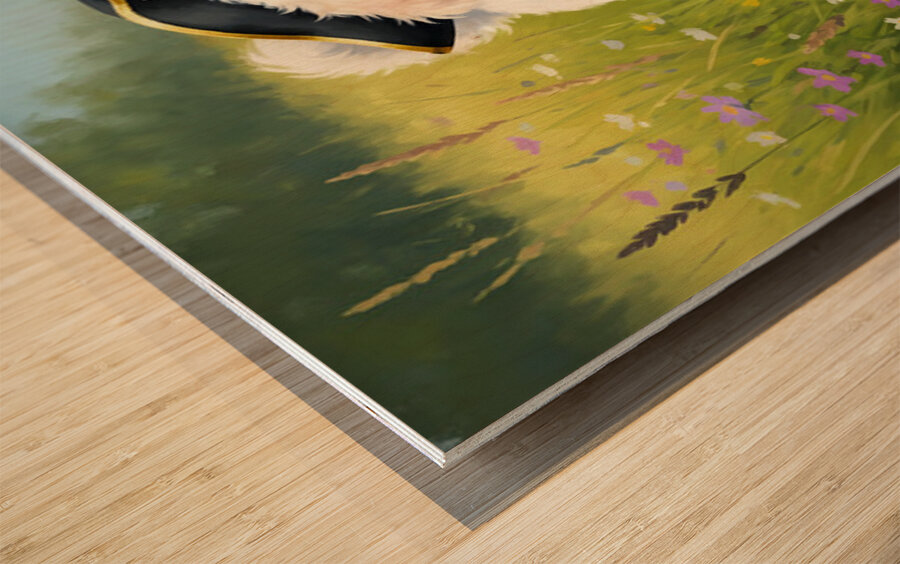 Bichon Frise Puppy Discovers Pirate Treasure Map Wood print