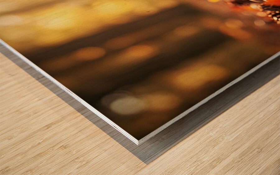 Yorkshire Terrier Puppy Discovers Cinnamon Sticks Impression sur bois