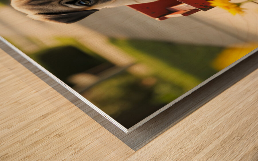 Sleepy Pug Puppy Rests After Wagon Adventure Impression sur bois