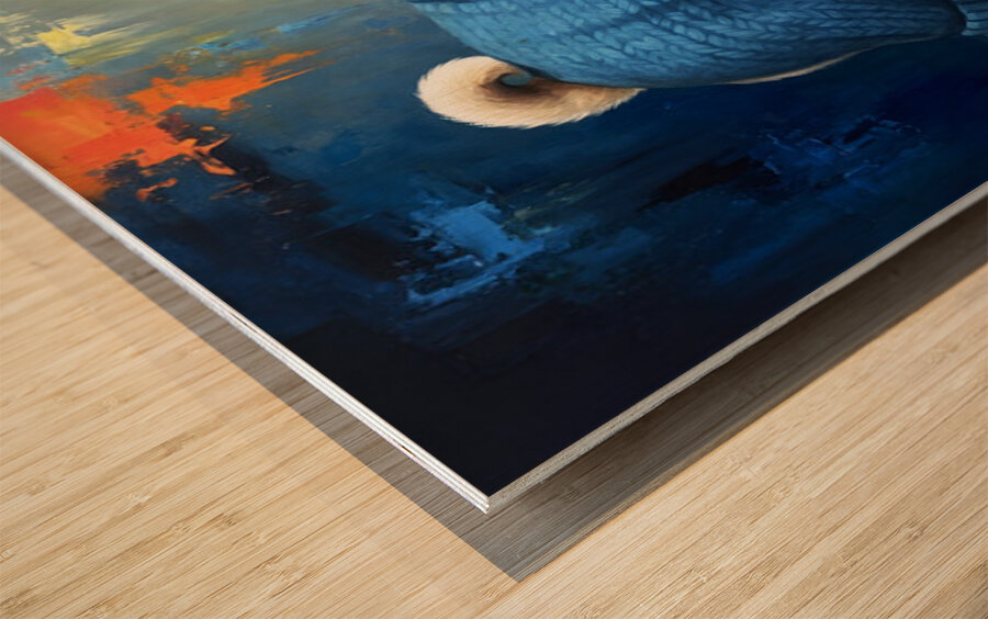 Pug Puppy Successfully Escapes Sleeve Wood print