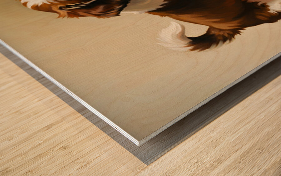 Shih Tzu Puppy Spots Tempting Sock In Laundry Basket Impression sur bois