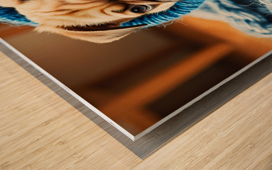 Pug Puppys Sleeve Adventure Begins Wood print