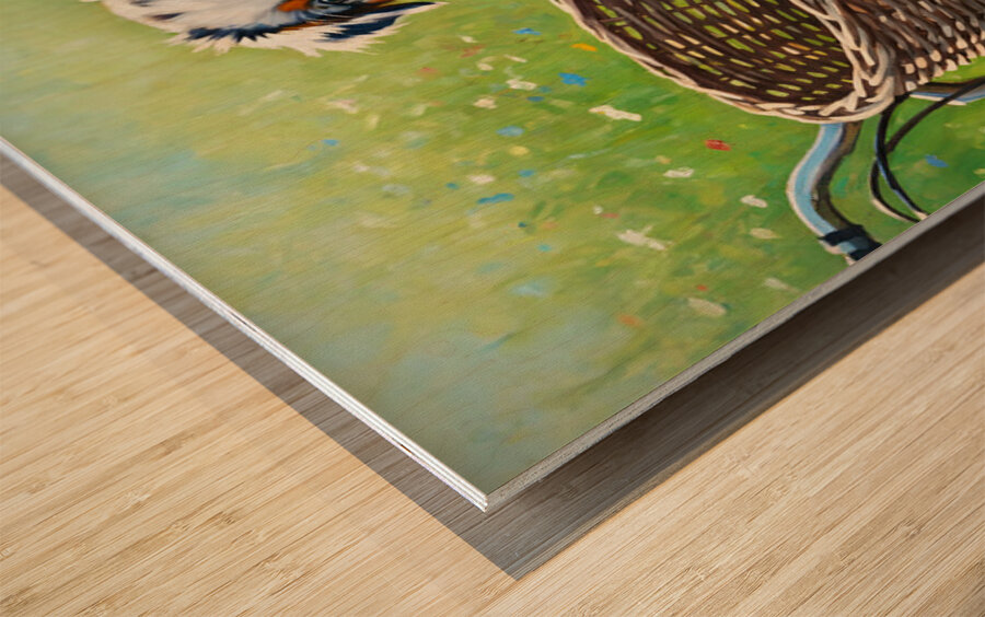 Australian Shepherd Puppy Discovers Bicycle Basket Adventure Impression sur bois