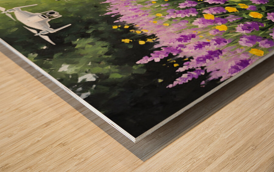 Border Collie Puppy Spots Something In The Sky Wood print