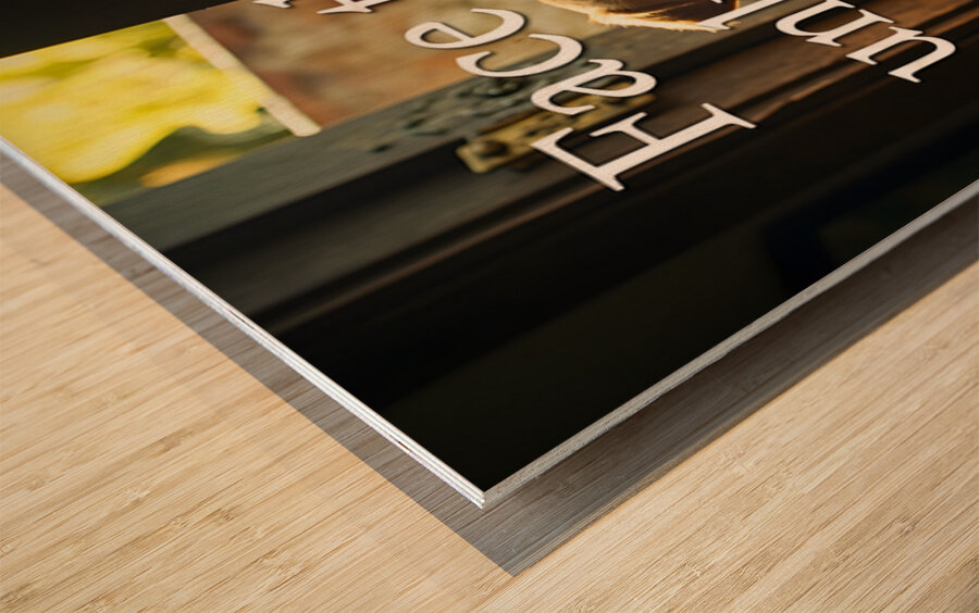 Face Unknown with Puppy Courage Wood print