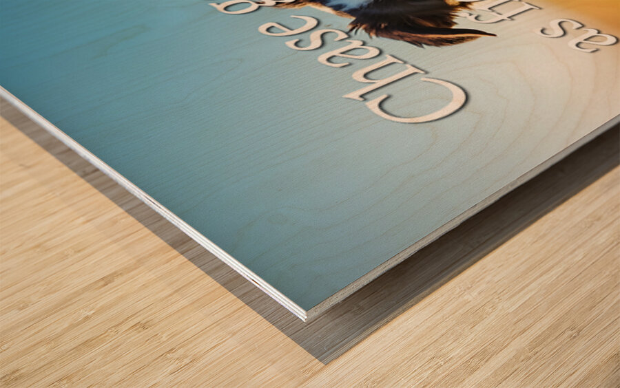 Chase Goals Like This Determined Puppy Impression sur bois