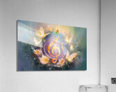 abstract oil painting that captures the essence of guitar music Acrylic Print