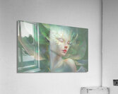 abstract oil painting that captures the essence of flowers  1 Acrylic Print