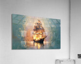 abstract oil painting that captures the essence of flowers  41 Acrylic Print