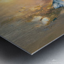 abstract oil painting that captures the essence of flowers  44 Metal print