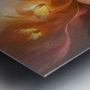 abstract oil painting that captures the essence of flowers  9 Metal print