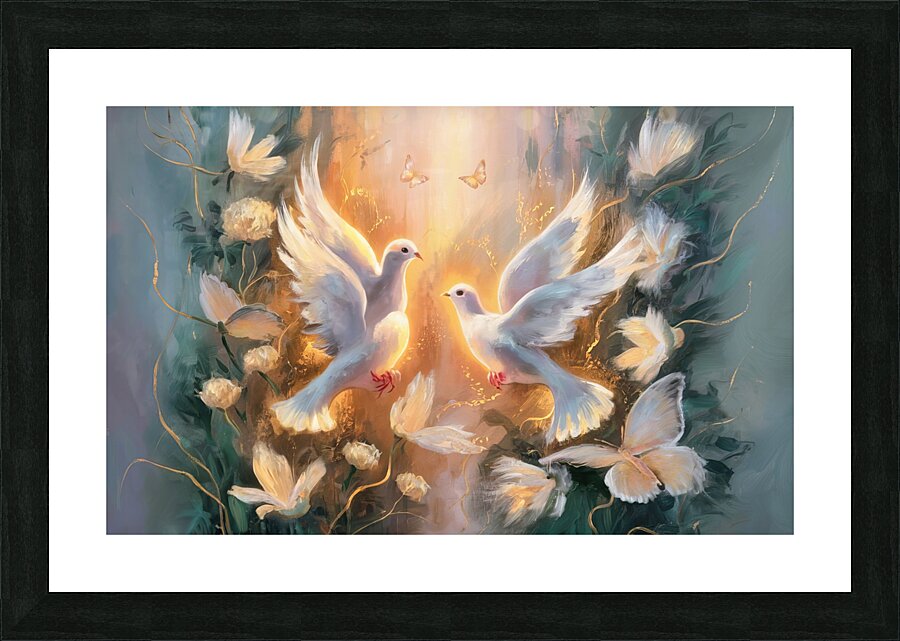 abstract oil painting that captures the essence of butterfly Picture Frame print