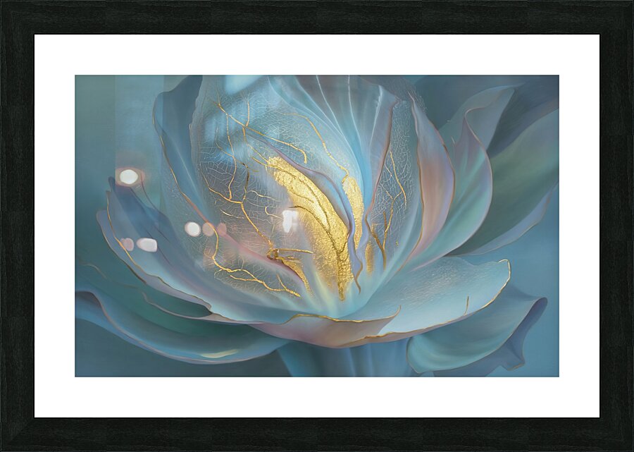 abstract oil painting that captures the essence of flowers  Picture Frame print