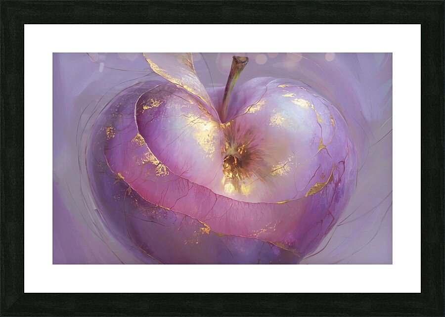 abstract oil painting that captures the essence of flowers  Picture Frame print