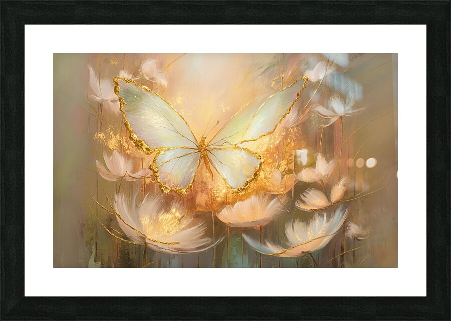 flower and butterfly 88 Picture Frame print