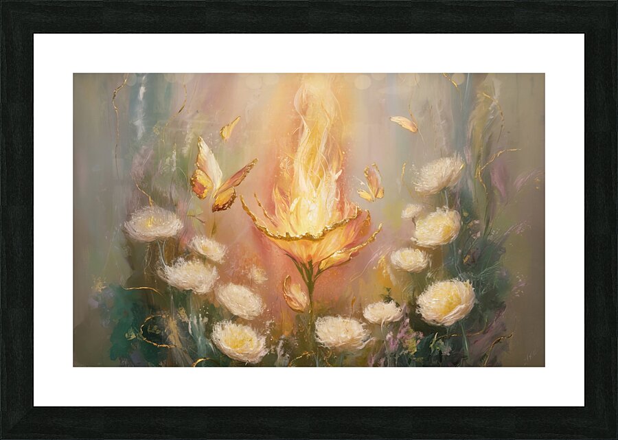 w flower 118 Picture Frame print