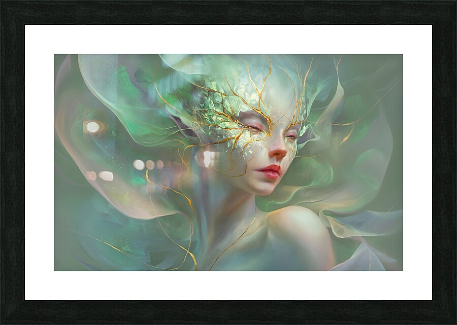 abstract oil painting that captures the essence of flowers  1 Picture Frame print