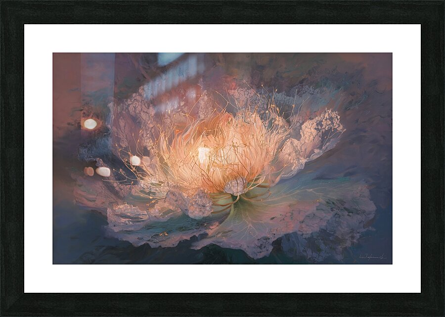 abstract oil painting that captures the essence of flowers  13 Picture Frame print