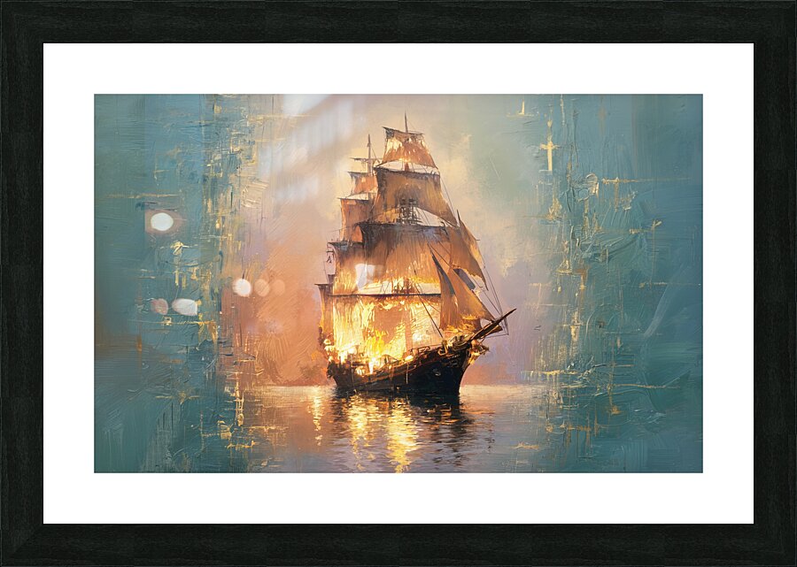 abstract oil painting that captures the essence of flowers  41 Picture Frame print